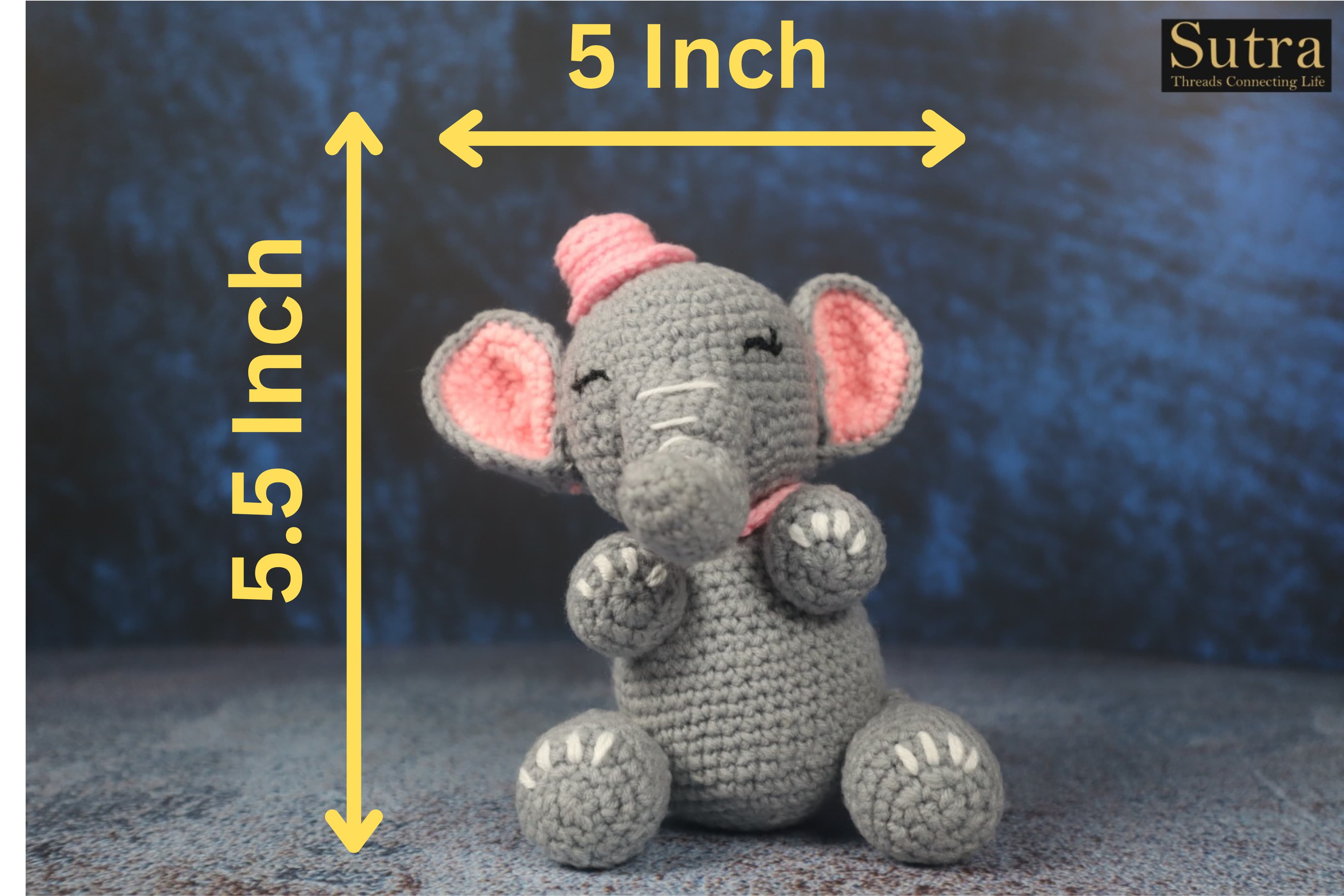Cute Handmade Crochet Elephant Toy, ,baby Gift, Newborn Gift, Gift For Kid, Custom Color