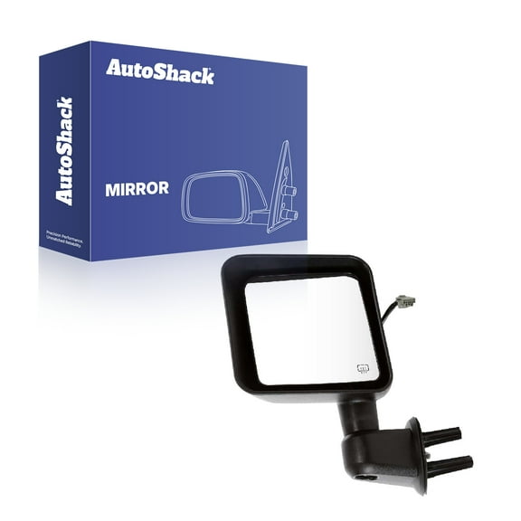 AutoShack Side View Mirror Power Heated Black | Replacement for 2011-2013 Jeep Wrangler | Driver Side | 1-PC