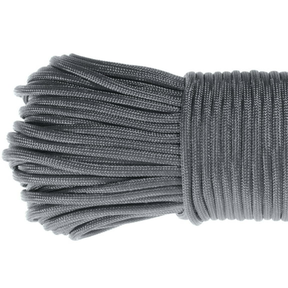 West Coast Paracord | Type III 550 Paracord | 550 LB Tensile Strength | Charcoal Gray (100 FT, Hank)