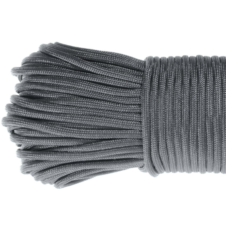 West Coast Paracord | Type III 550 Paracord | 550 LB Tensile Strength |  Charcoal Gray (100 FT, Hank)