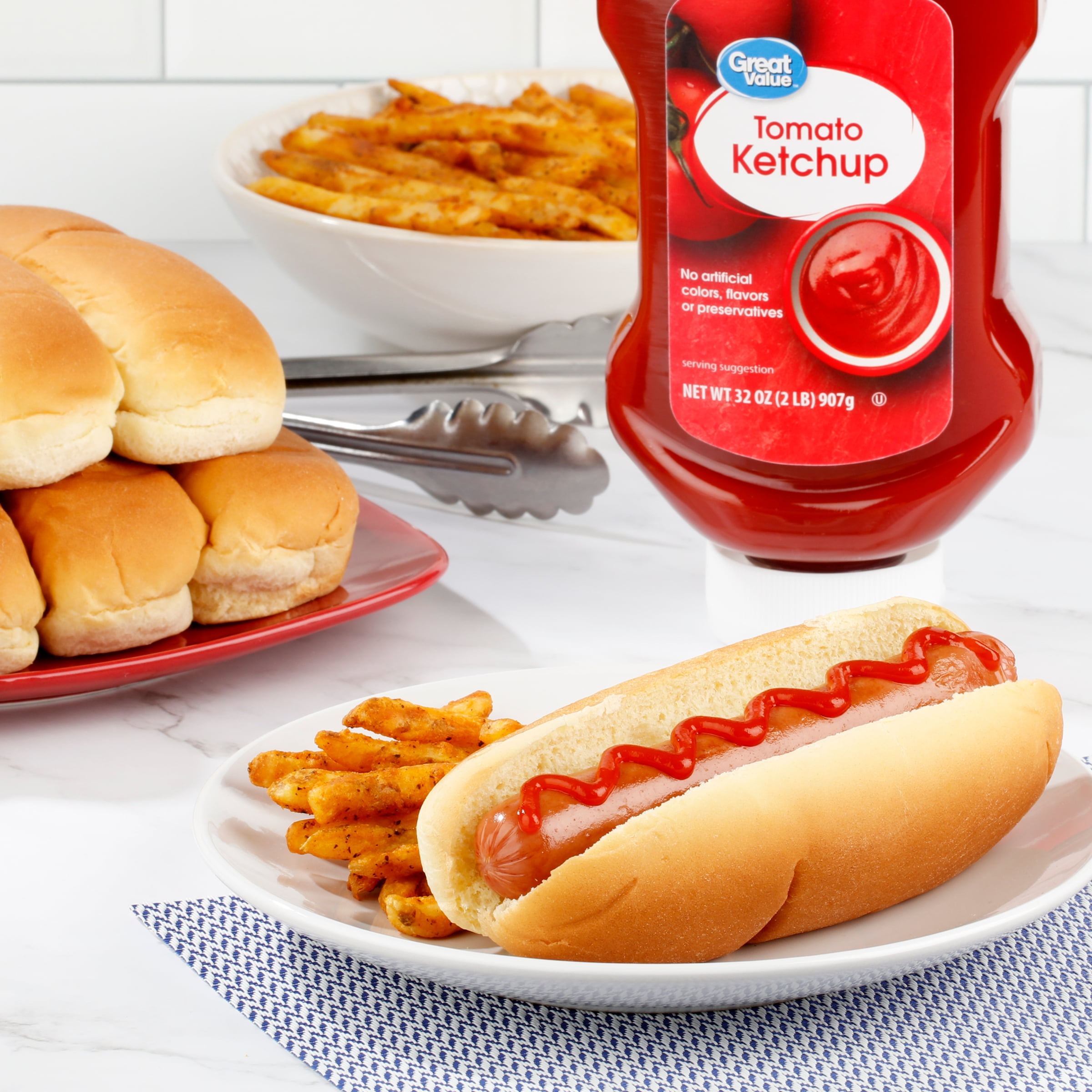 Great Value Tomato Ketchup, 32 oz, Gluten Free, Allergy Friendly
