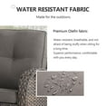 thumbnail image 3 of Opohoro 7-Piece Outdoor Conversation Set with Lounge Chairs, Patio Loveseat and Ottomans, Coffee & Side Tables, Brown/Gray, 3 of 14