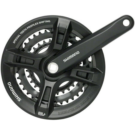 Shimano Altus M311 7/8-Speed 170mm 22/32/42t Square Crankset with Chainguard, Black