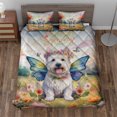 thumbnail image 2 of Welcome Spring Fairy West Highland White Terrier in Flower Meadow Quilt Bedding Set Westie Westy Dog Lover 1 Blanket Bed Cover 2 Pillowcases - 13002, 2 of 5