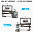 thumbnail image 6 of Tribesigns L-Shaped Computer Desk with Hutch and Storage Shelves, 59 Inch Corner Desk with Bookshelf and Monitor Stand for Home Office, 6 of 7