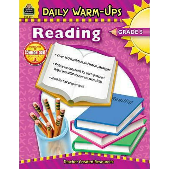 Pre-Owned Daily Warm-Ups: Reading, Grade 5 (Paperback) 1420634917 9781420634914