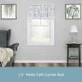 thumbnail image 2 of Kenney Davenport Petite Café Decorative Window Curtain Rod, 28 In-48 In, Nickle, 2 of 6