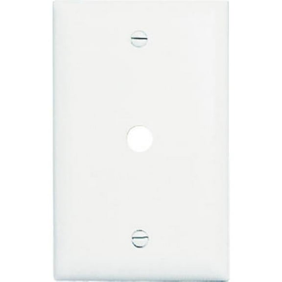 TP11WCC15 1 Gang Telephone Hole Opening Nylon Wall Plate, White