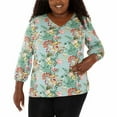 thumbnail image 4 of Mario Serrani Ladies' Tunic Floral Tropical Top, Blue/Green Floral Medium, 4 of 6