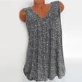 thumbnail image 2 of Going Out Tops for Women Plus Size Tank Tops for Women Summer,Womens Loose Fit Sleeveless T Shirts Boho Floral Print Casual V Neck Tunic Tees Blusas De Mujer Elegantes, 2 of 4