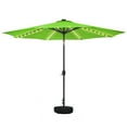 thumbnail image 2 of HARBOURSIDE 10ft Solar-Powered Outdoor Umbrella with LED Lights - 11 Solar LED Bulbs, Heavy Duty Base & Sand Bag for Patio/Garden/Poolside, Waterproof UV-Resistant Sun Shade Canopy,Green, 2 of 7