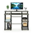 thumbnail image 2 of Furinno Turn-N-Tube Computer Desk with Top Shelf, French Oak Grey/Black, 2 of 5