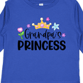 thumbnail image 4 of Inktastic Grandpa's Princess Crown and Flowers Girls Long Sleeve Toddler T-Shirt, 4 of 5