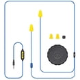 thumbnail image 3 of Plugfones 4462958 Earphone Wired Replacable Foam & Silicon Tips, Black, 3 of 3