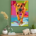 thumbnail image 2 of Rhodesian Ridgeback Dog Playing Ice Hockey Stretched Canvas Size 8x12 – Vintage Style Rhodesian Ridgeback Dog Art for Ice Hockey Fans, Great Gift for Dog Owners, 2 of 5