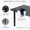 thumbnail image 5 of VIVO Electric 95” x 55” Square Corner Desk, Black Table Tops, Black Frame, 5 of 8