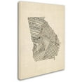 thumbnail image 2 of Trademark Fine Art "Old Sheet Music Map of Georgia" Canvas Art by Michael Tompsett, 2 of 3