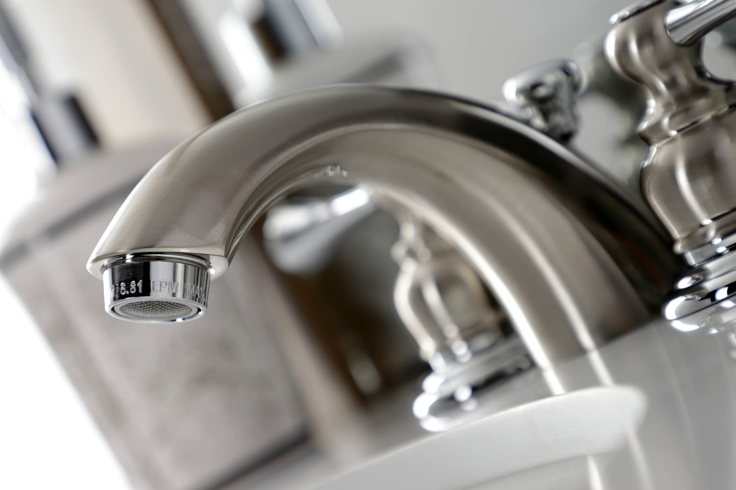 Kingston Brass KB3947BL Vintage Mini-Widespread Bathroom Faucet, Brushed Nickel/Polished Chrome