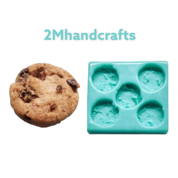 Realistic Mini Chocolate Chip Cookie Mold| Dessert Shape Silicone Mold| Soap Mold| Candle Mold| Mold for Wax| Mold for Resin| Not Food Grade