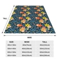 thumbnail image 3 of Fotbe Blue Floral Manta de Franela Acolchonada con Estampado, Súper Suave y Esponjosa, Extra Grande para Sofá, Cama, Uso Todo el Año-40"x30", 3 of 7