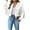 White, variant on POIUYTR Women's Fringe Faux Suede Leather Jackets Long Sleeve Fashion Tassel Motorcycle Cropped Coats 2024 Fall