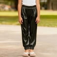 thumbnail image 2 of mgoYE Girls Sequin Pants Sparkle Kids Elastic Waist Glitter Disco Dance Trousers(Black,10-11 Years), 2 of 6