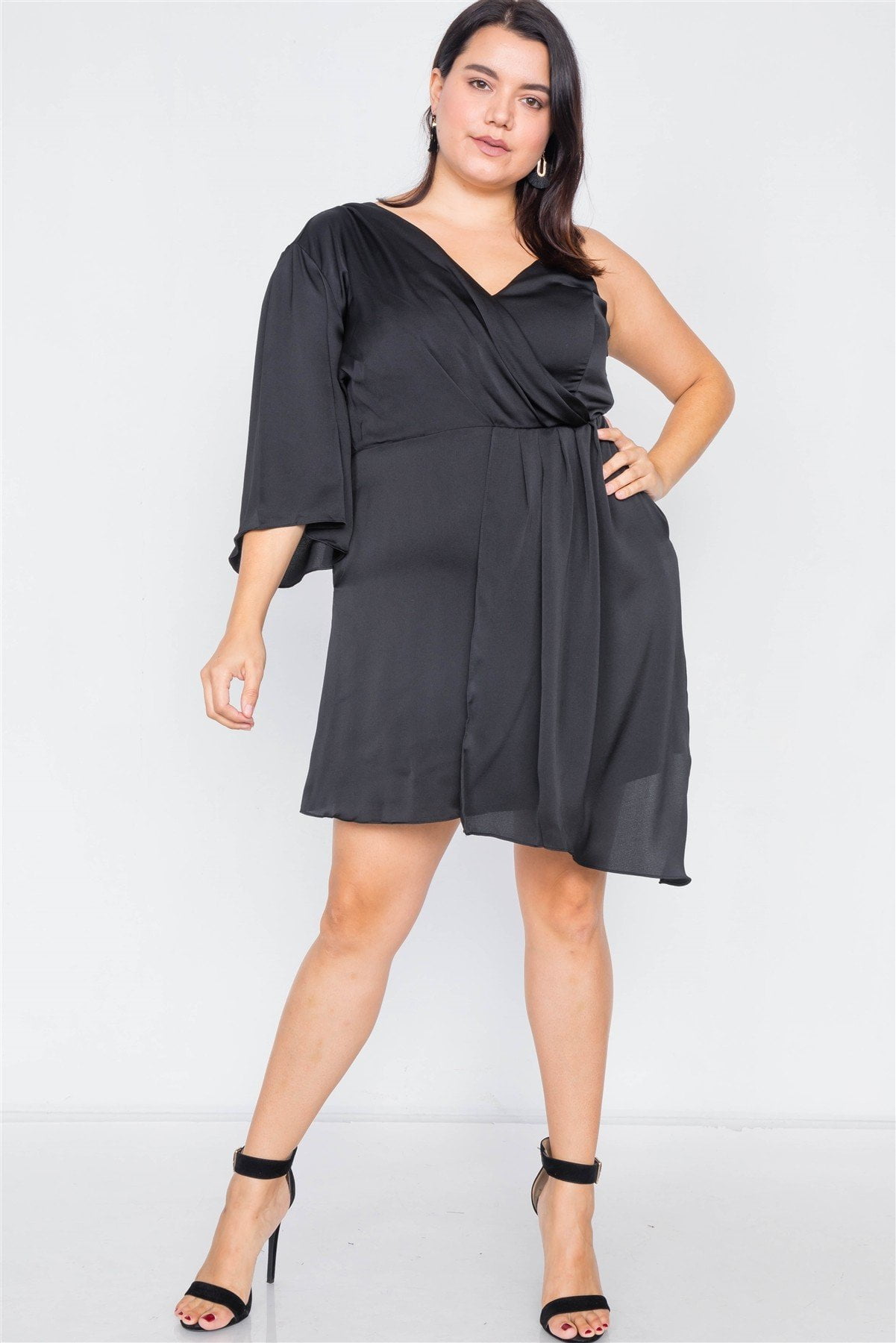 plus size silk wrap dress