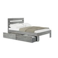 thumbnail image 2 of Plank+Beam Solid Wood Farmhouse Full Bed with Plank Headboard and Storage Drawers, Driftwood, 2 of 6
