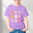 thumbnail image 2 of Hauts d'Été pour Garçons Tout-Petits T-Shirts Imprimé de Pâques Col Rond Manches Courtes Pétales Décontracté Pull T-Shirt Printemps pour Garçon 3-4T, 2 of 4