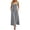 Gray, variant on Kukoosong Women's Spaghetti Strap Maxi Dress, V Neck Ribbed Knit Tank Dress, Solid Color Loose Fit Casual Sleeveless Long Sundress with Side Pockets