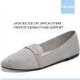 thumbnail image 3 of Obtaom Women’s Stylish Pointy Toe Loafer Flat ,Comfortable Faux Suede Ballet Flat, Elegant Work Penny shoes ,Cute Pointed Toe Dress shoes for Ladies (Grey,US9), 3 of 9