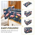thumbnail image 2 of Yayeee Collapsible Cube Storage Bin with Lid Fabric Closet Decorative Basket with Handles, Floral Flamingo, 2 of 7