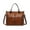 Brown#2, variant on Leather Tote Handbag for Women | Multi-Pocket Large Capacity Purse | Retro Oil Wax Shoulder Bag | Removable Strap | Work, Shopping, Commuter Use | 31x10x25cm