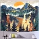 thumbnail image 1 of Tapiz de montaña para colgar en la pared, tapiz artístico de árboles forestales, tapiz de puesta de sol, camino en la naturaleza, paisaje, decoración del hogar para Room100*150CM, 1 of 5