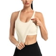 thumbnail image 4 of ANFERRY Ribbed Athletic Tank Tops for Women with Built in Bra Racerback Seamless Scoop Neck Workout Camis Top, 4 of 7