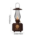 thumbnail image 2 of Kerosene Lamp Bluetooth Speaker with FM Radio, QQZ Vintage Wireless Audio Night Light, Portable Outdoor Rechargeable Lantern for Camping Bedroom, Brown, 2 of 7