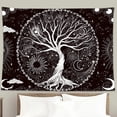 thumbnail image 5 of Tree of Life Tapestry,Black and White Galaxy Space Tapestries Aesthetic Psychedelic Wall Hanging decor for Living Room Bedroom, 5 of 8