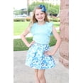 thumbnail image 4 of Millie Loves Lily Girls Teal and Mint Rib Tops and Printed Skorts Set,Big Girls, Size 12, 4-PCS, 4 of 5