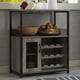 thumbnail image 3 of 3-tier wine bar gabinete detachable wine rack glass holder mesh door ample almacenamiento para kitchen sala de estar y bar, 3 of 7