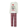 thumbnail image 3 of Nituyy Family Matching Christmas Pajamas Set Outfits Long Sleeve Elk Printed Tops Plaid Pants Sleepwear, 3 of 9
