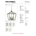 thumbnail image 4 of 3234-AS Millennium Lighting 4 Light Pendant-18 Inch Tall and 12 Inch Wide-Antique Silver Finish    -Traditional Installation, 4 of 5