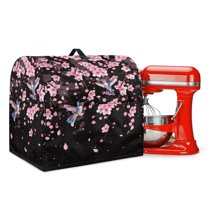 TSOVTHRID Hummingbird Cherry Blossom Print Stand Mixer Cover with Storage Bag Washable Dust Cover for Kitchen Mixer Multipurpose Kitchen Appliance Cover Compatible with 4.5-5 Quart Stand Mixer,S