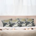 thumbnail image 3 of Ambesonne Lake Throw Pillow Cover Pack of 4, Mandala and Mountain Panorama, 4 Pcs-36"x36", Yellow and Grey, 3 of 5