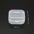 thumbnail image 2 of Uxcell 38x18mm Plastic Square Clear Storage Container Box with Lid, 24 Pack, 2 of 5