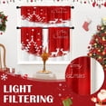 thumbnail image 4 of Christmas Tree Kitchen Curtains Reindeer Snowflake Red Window Curtains Valance and Tier Set 36 Inch Rod Pocket Short Tier Curtain for Room Kitchen Decor, 4 of 7