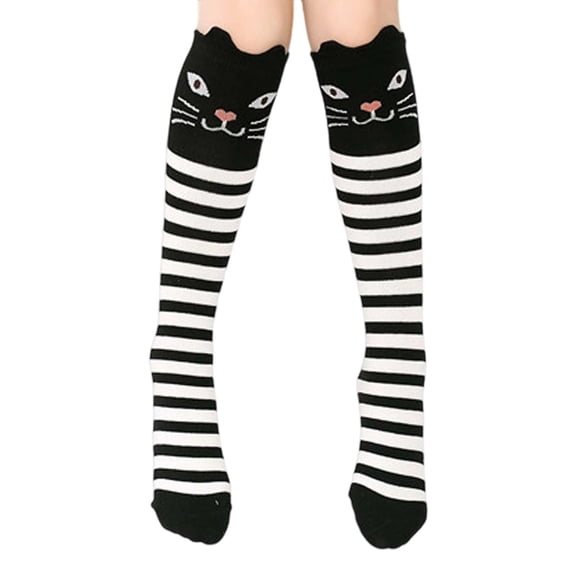 Yuanlong Womens Over-the-Knee Socks Kids Cartoon Animal Print Stockings Comfortable Home Leisure Hosiery
