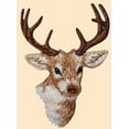 thumbnail image 4 of Mens Buck Deer Wildlife 100% Cotton Ringer Tee Shirt, XL White/Navy, 4 of 5