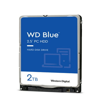 Western Digital 2TB WD Blue Internal Hard Drive - 5400 RPM, SATA 6 Gb/s, 128 MB Cache, 2.5" HDD - WD20SPZX