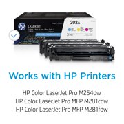 HP 202A 3 -حزمة خراطيش حبر Cyan / Magenta / Yellow Original LaserJet ، لكل