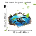 thumbnail image 3 of Wall Decal 3D Turtle Underwater World, 3D Effect Bathroom Decorative Sticker, Self-Adhesive Ocean Animal Wall Art For Bedroom Living Room Home Office (B1Pc), 3 of 5
